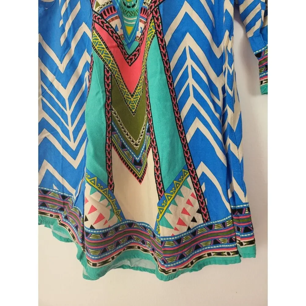 Flying Tomato Girls Dress Med 7/8 Little Girls‎ 3/4 Sleeve Pullover Multicolor